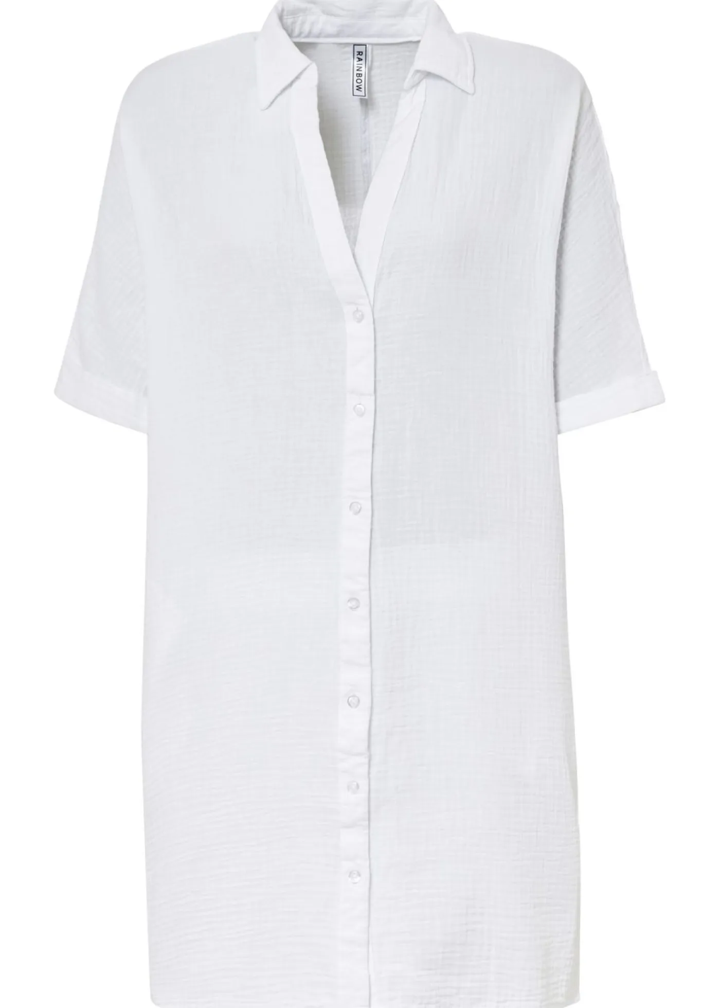 Online Blusa larga holgada de muselina suave Mujer Camisas Y Blusas|Novedades