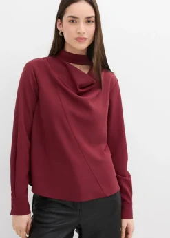 Clearance Blusa ligeramente brillante Mujer Esenciales|Camisas Y Blusas