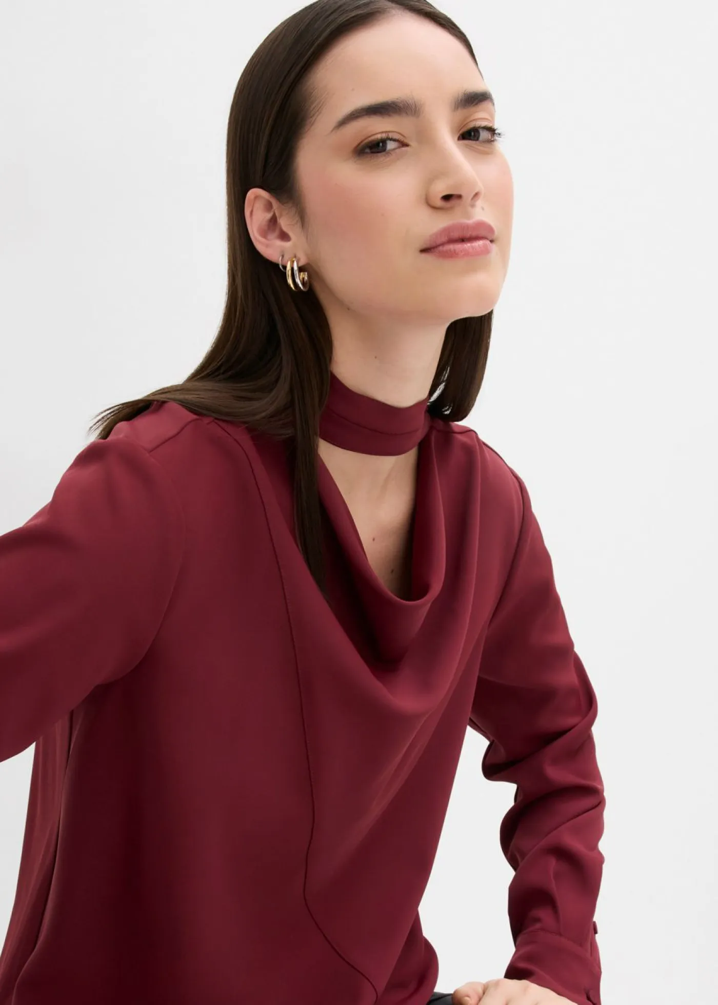 Clearance Blusa ligeramente brillante Mujer Esenciales|Camisas Y Blusas