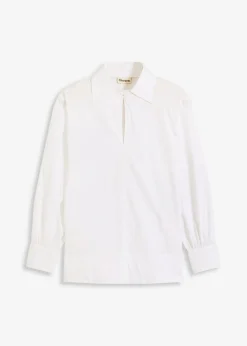 Outlet Blusa oversize con mangas voluminosas Mujer Esenciales|Camisas Y Blusas