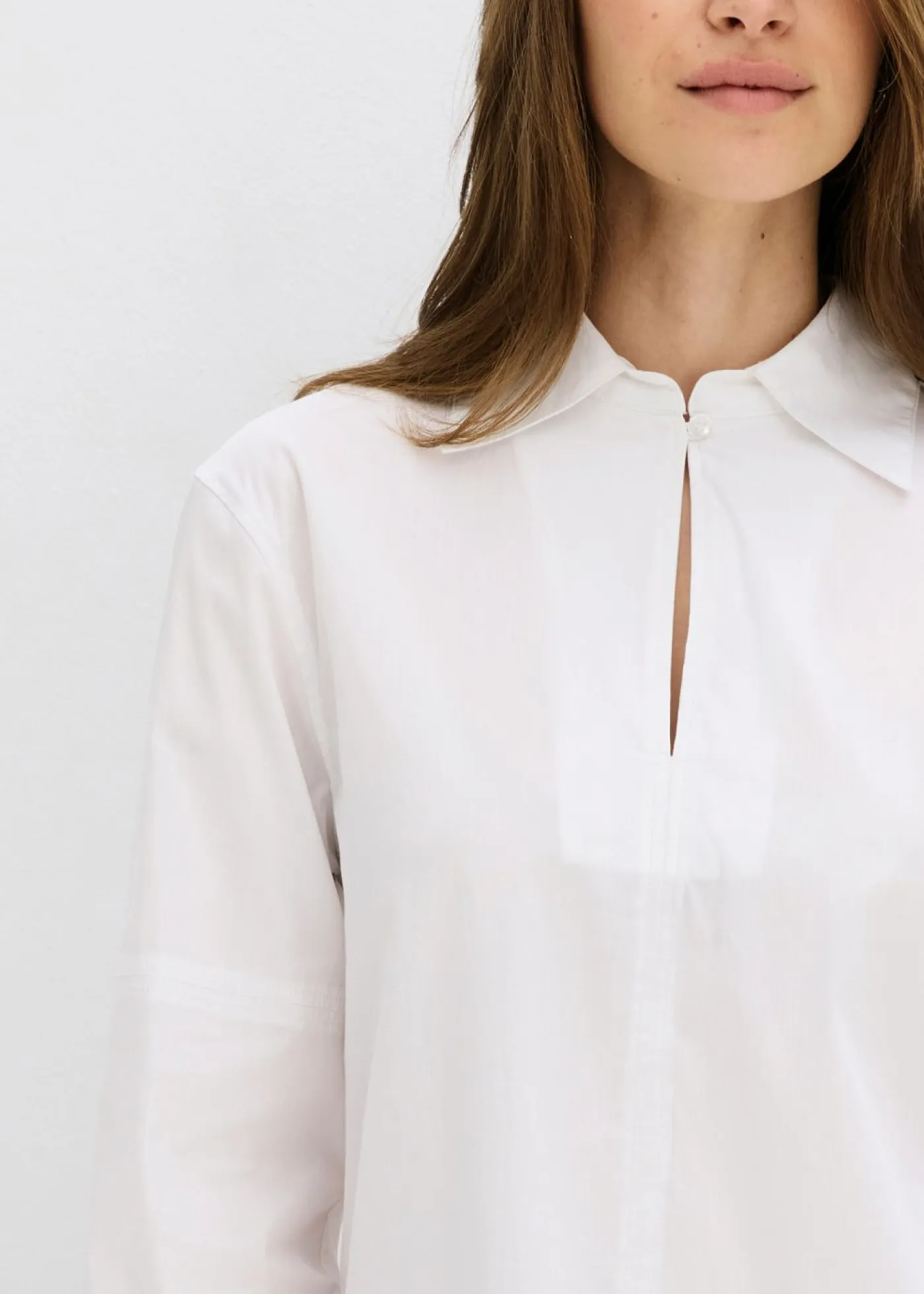 Outlet Blusa oversize con mangas voluminosas Mujer Esenciales|Camisas Y Blusas
