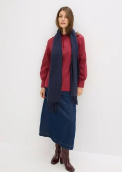 Clearance Blusa oversize con mangas voluminosas Mujer Esenciales|Camisas Y Blusas