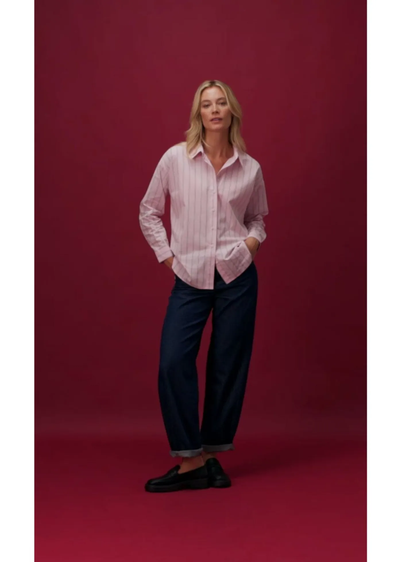 Online Blusa oversize de algodón puro Mujer Camisas Y Blusas