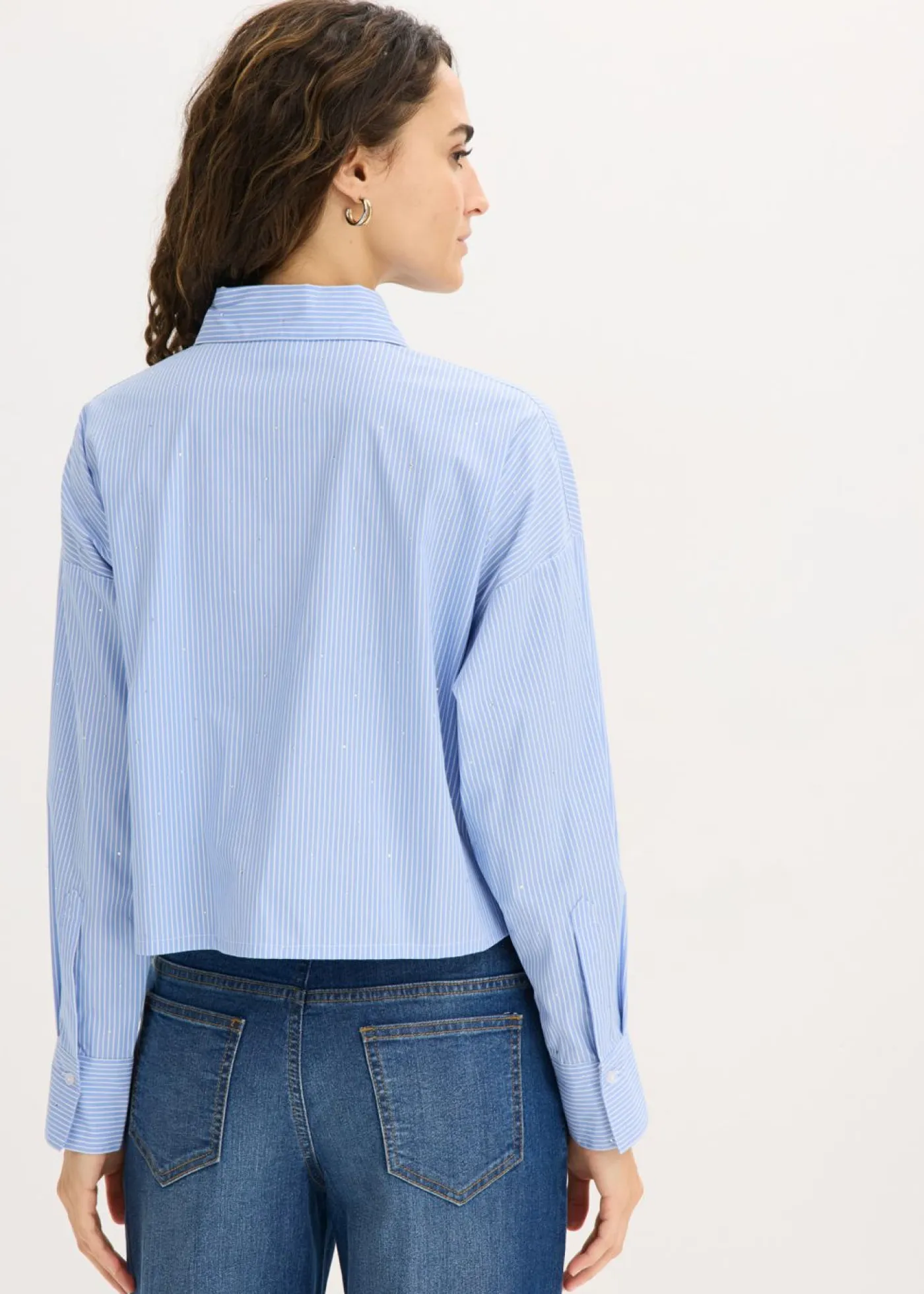 New Blusa oversize de mezcla de algodón Mujer Camisas Y Blusas