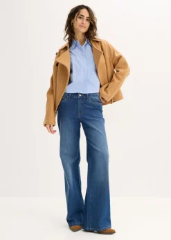 New Blusa oversize de mezcla de algodón Mujer Camisas Y Blusas