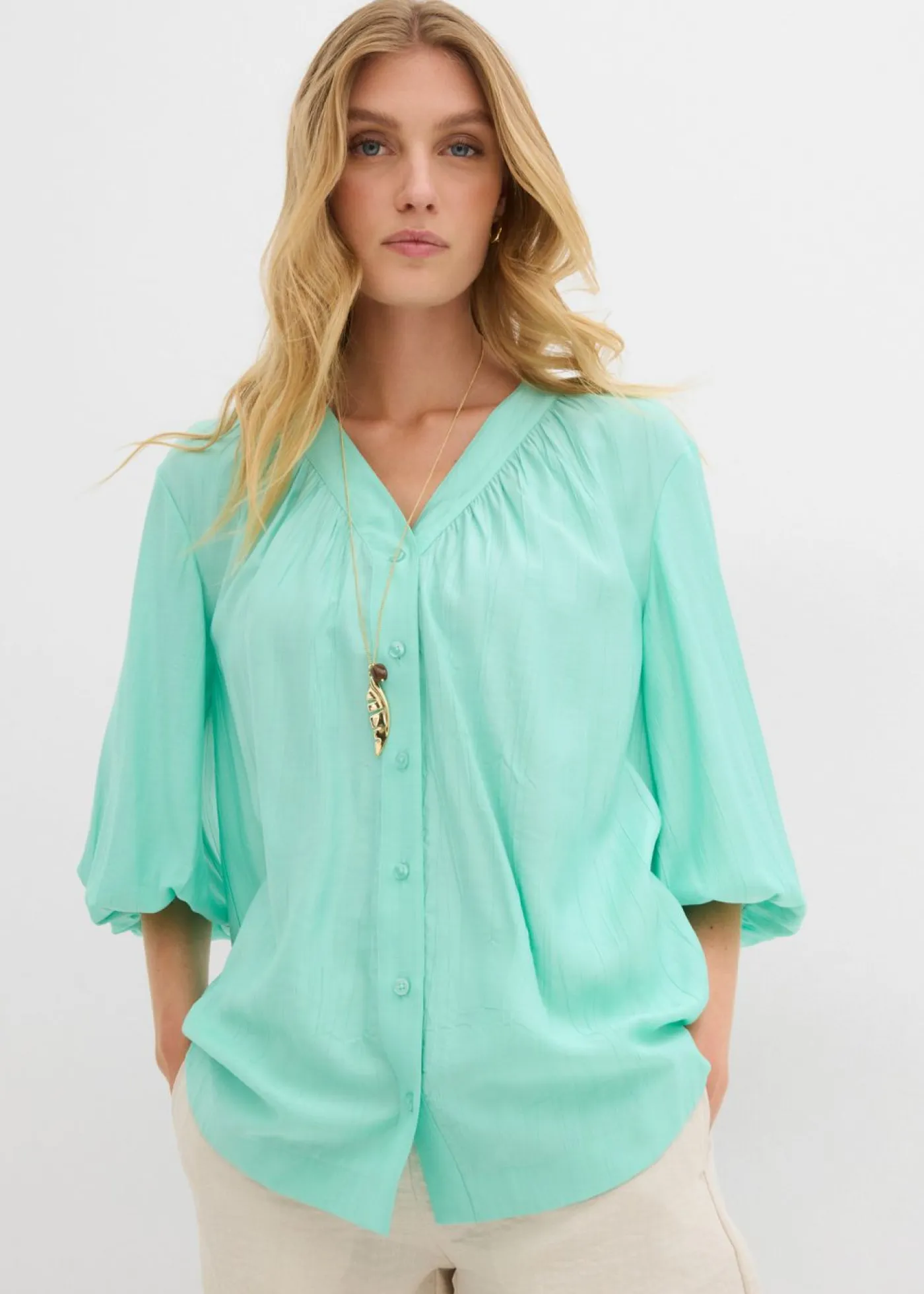 Blusa oversize de mezcla de viscosa suave Mujer Camisas Y Blusas