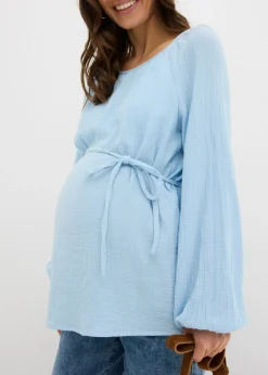 Sale Blusa premamá de muselina pura de algodón Mujer Premamá