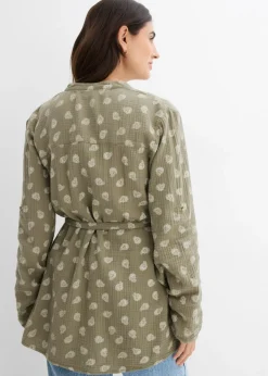 Blusa premamá/de lactancia de muselina de algodón puro Mujer Premamá