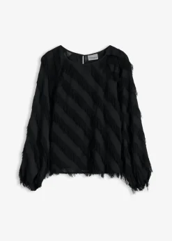 Online Blusa sin cierre con detalles de flecos Mujer Camisas Y Blusas