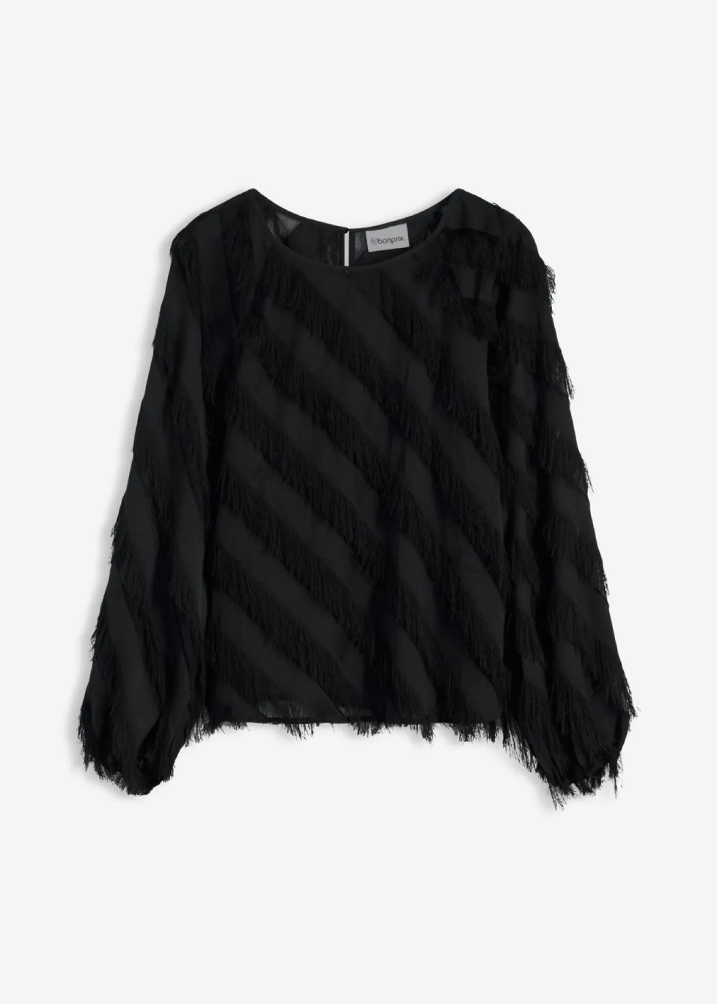 Online Blusa sin cierre con detalles de flecos Mujer Camisas Y Blusas