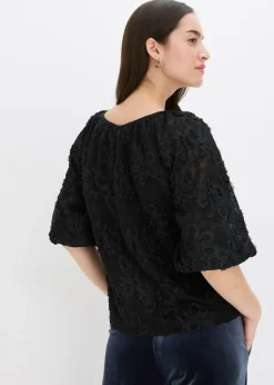 Hot Blusa sin cierre con estampado floral texturizado Mujer Camisas Y Blusas