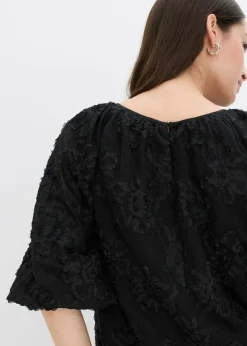 Hot Blusa sin cierre con estampado floral texturizado Mujer Camisas Y Blusas