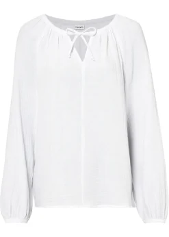 New Blusa sin cierre de muselina ligera Mujer Camisas Y Blusas|Novedades