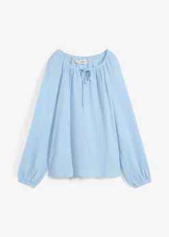 Hot Blusa sin cierre de muselina ligera Mujer Camisas Y Blusas|Novedades