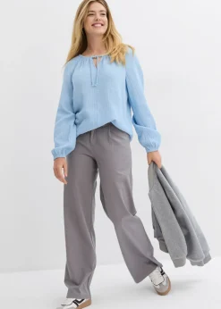 Hot Blusa sin cierre de muselina ligera Mujer Camisas Y Blusas|Novedades