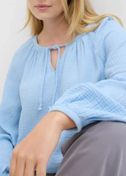 Hot Blusa sin cierre de muselina ligera Mujer Camisas Y Blusas|Novedades