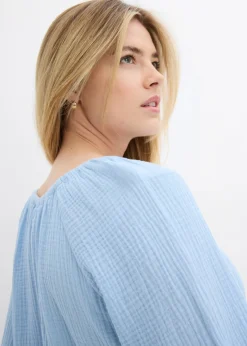 Hot Blusa sin cierre de muselina ligera Mujer Camisas Y Blusas|Novedades