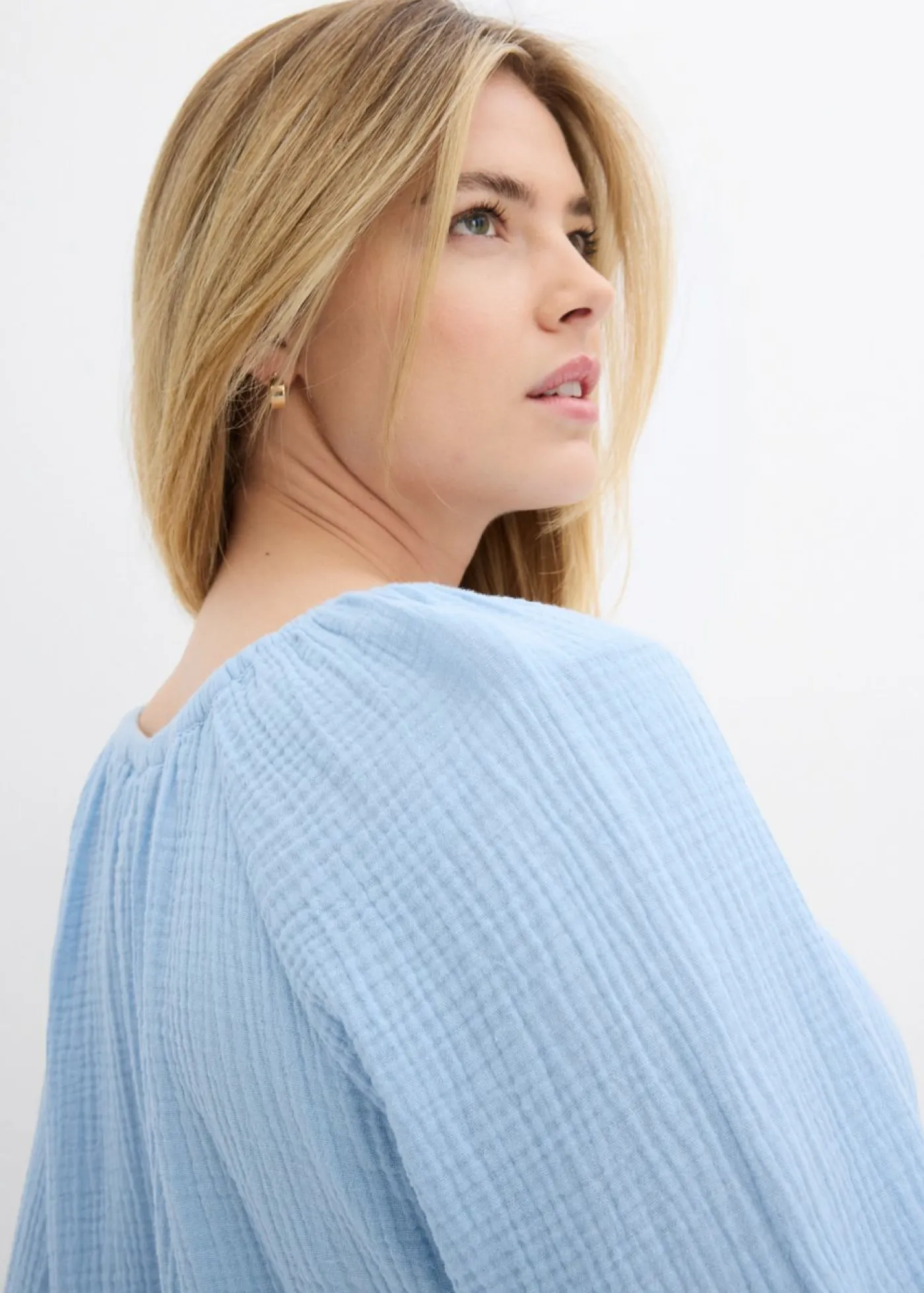 Hot Blusa sin cierre de muselina ligera Mujer Camisas Y Blusas|Novedades