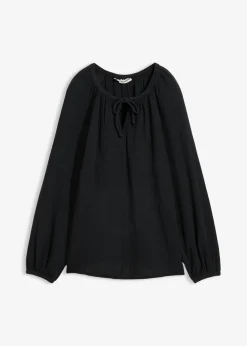 Outlet Blusa sin cierre de muselina ligera Mujer Camisas Y Blusas|Novedades