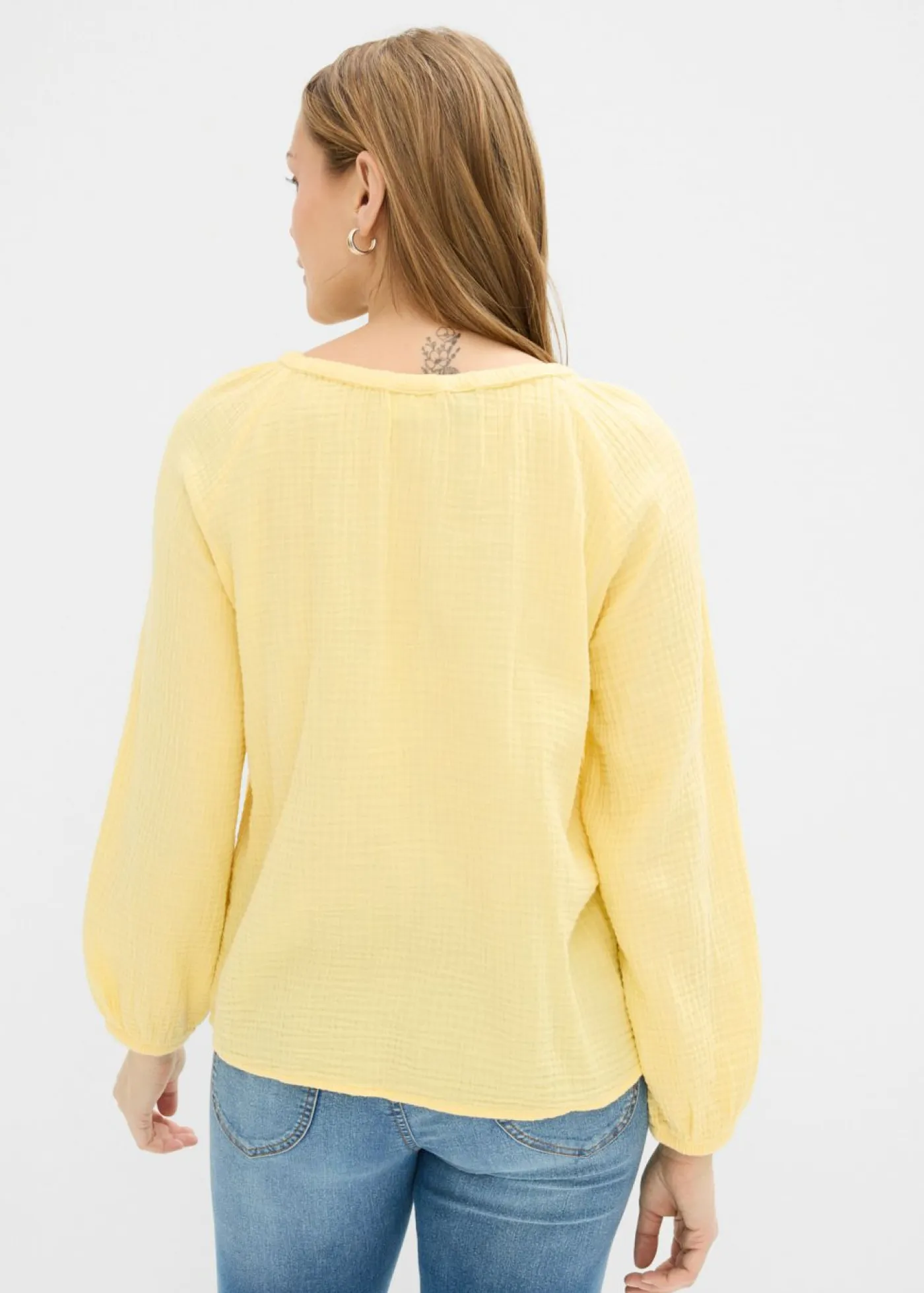 Outlet Blusa sin cierre de muselina ligera Mujer Camisas Y Blusas|Novedades