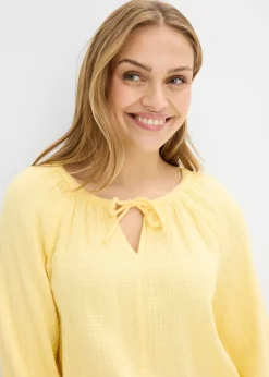 Outlet Blusa sin cierre de muselina ligera Mujer Camisas Y Blusas|Novedades