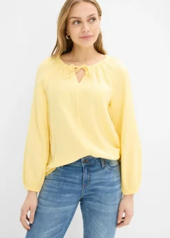 Sale Blusa sin cierre de muselina ligera Mujer Camisas Y Blusas|Novedades