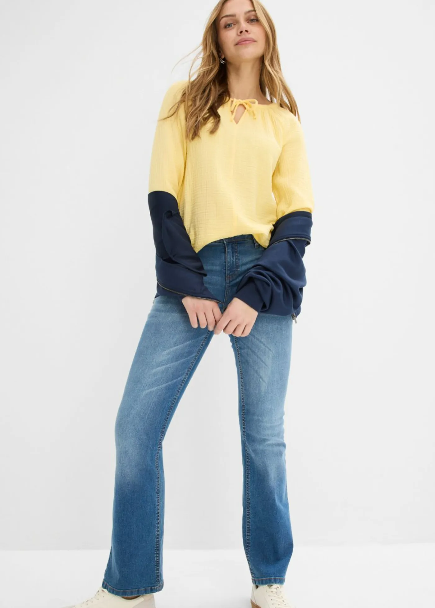 Sale Blusa sin cierre de muselina ligera Mujer Camisas Y Blusas|Novedades