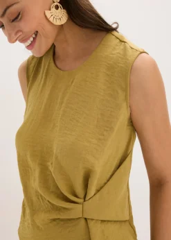 Best Blusa sin mangas con nudos Mujer Camisas Y Blusas|Camisetas