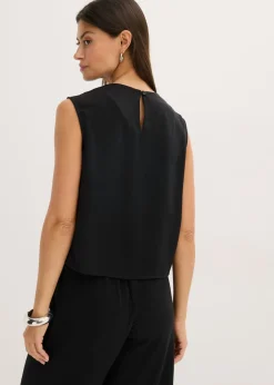 Hot Blusa sin mangas con nudos Mujer Camisas Y Blusas|Camisetas