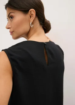 Hot Blusa sin mangas con nudos Mujer Camisas Y Blusas|Camisetas