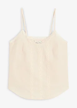 Best Blusa sin mangas de algodón puro con bordado calado Mujer Camisas Y Blusas|Camisetas
