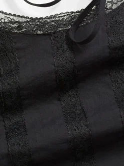Online Blusa sin mangas de algodón puro con bordado calado Mujer Camisas Y Blusas|Camisetas