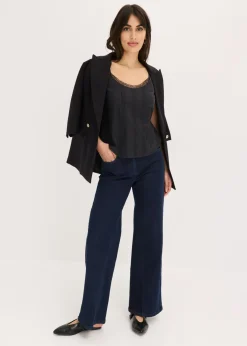 Online Blusa sin mangas de algodón puro con bordado calado Mujer Camisas Y Blusas|Camisetas