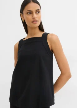 Hot Blusa sin mangas de mezcla de viscosa con detalle de lazo en la parte trasera Mujer Esenciales|Camisas Y Blusas