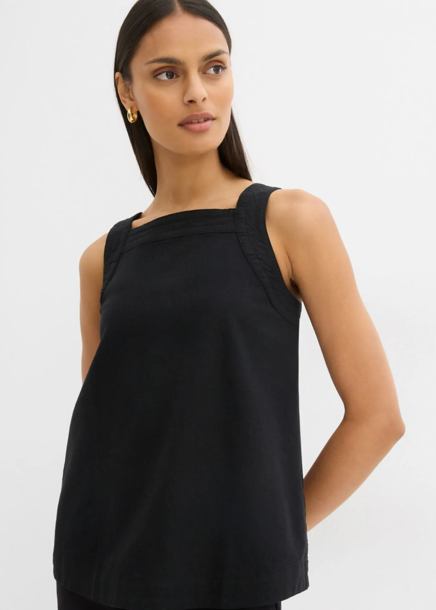 Hot Blusa sin mangas de mezcla de viscosa con detalle de lazo en la parte trasera Mujer Esenciales|Camisas Y Blusas