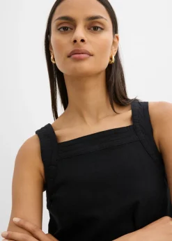 Hot Blusa sin mangas de mezcla de viscosa con detalle de lazo en la parte trasera Mujer Esenciales|Camisas Y Blusas