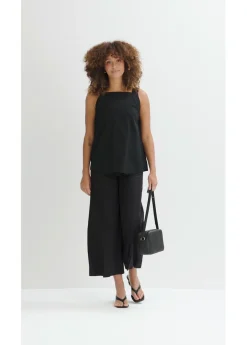 Hot Blusa sin mangas de mezcla de viscosa con detalle de lazo en la parte trasera Mujer Esenciales|Camisas Y Blusas