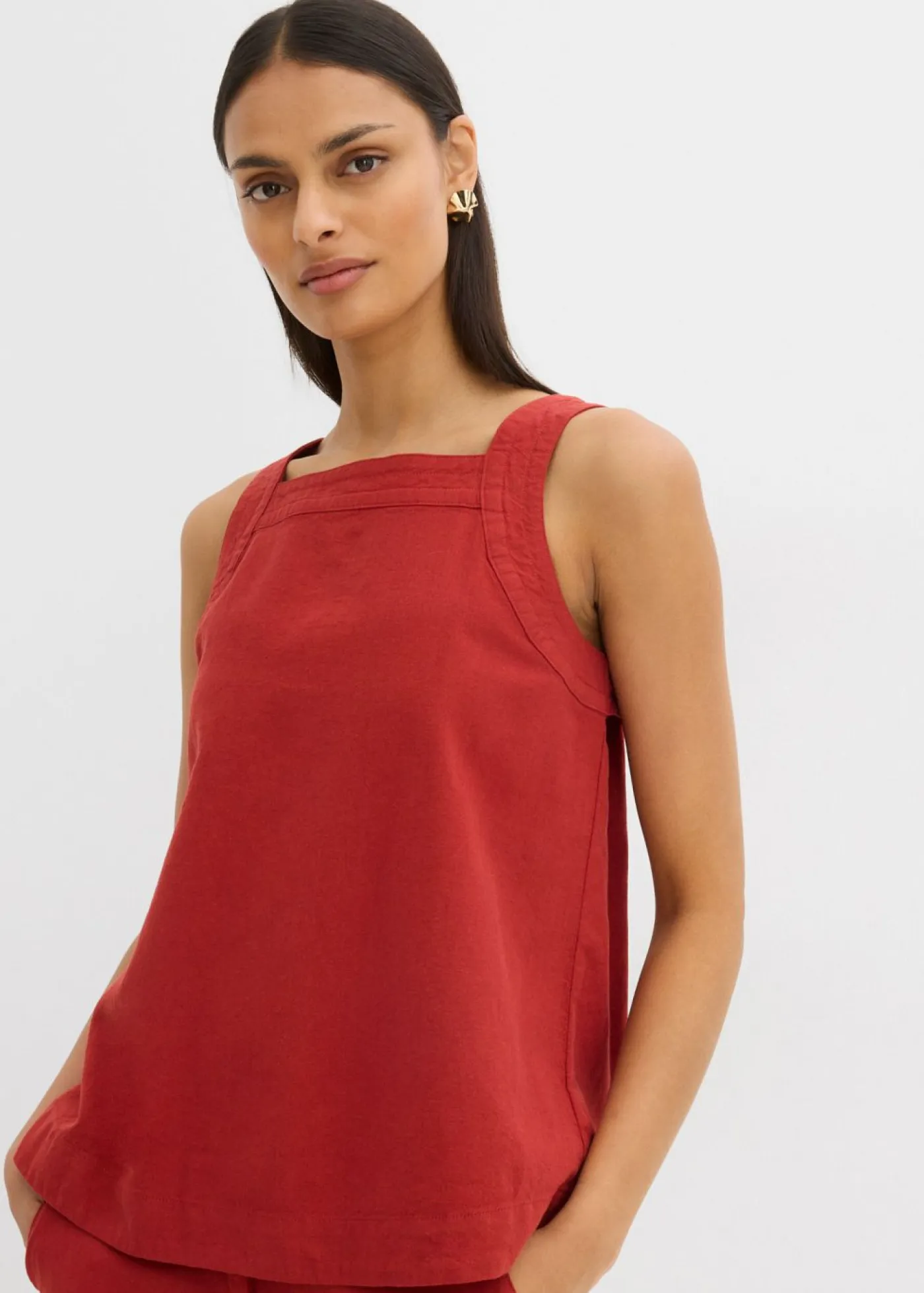 Online Blusa sin mangas de mezcla de viscosa con detalle de lazo en la parte trasera Mujer Esenciales|Camisas Y Blusas