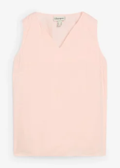 Outlet Blusa sin mangas de viscosa suave Mujer Camisas Y Blusas|Camisetas