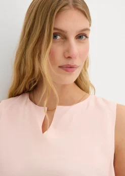 Outlet Blusa sin mangas de viscosa suave Mujer Camisas Y Blusas|Camisetas
