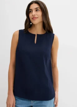 Hot Blusa sin mangas de viscosa suave Mujer Camisas Y Blusas|Camisetas