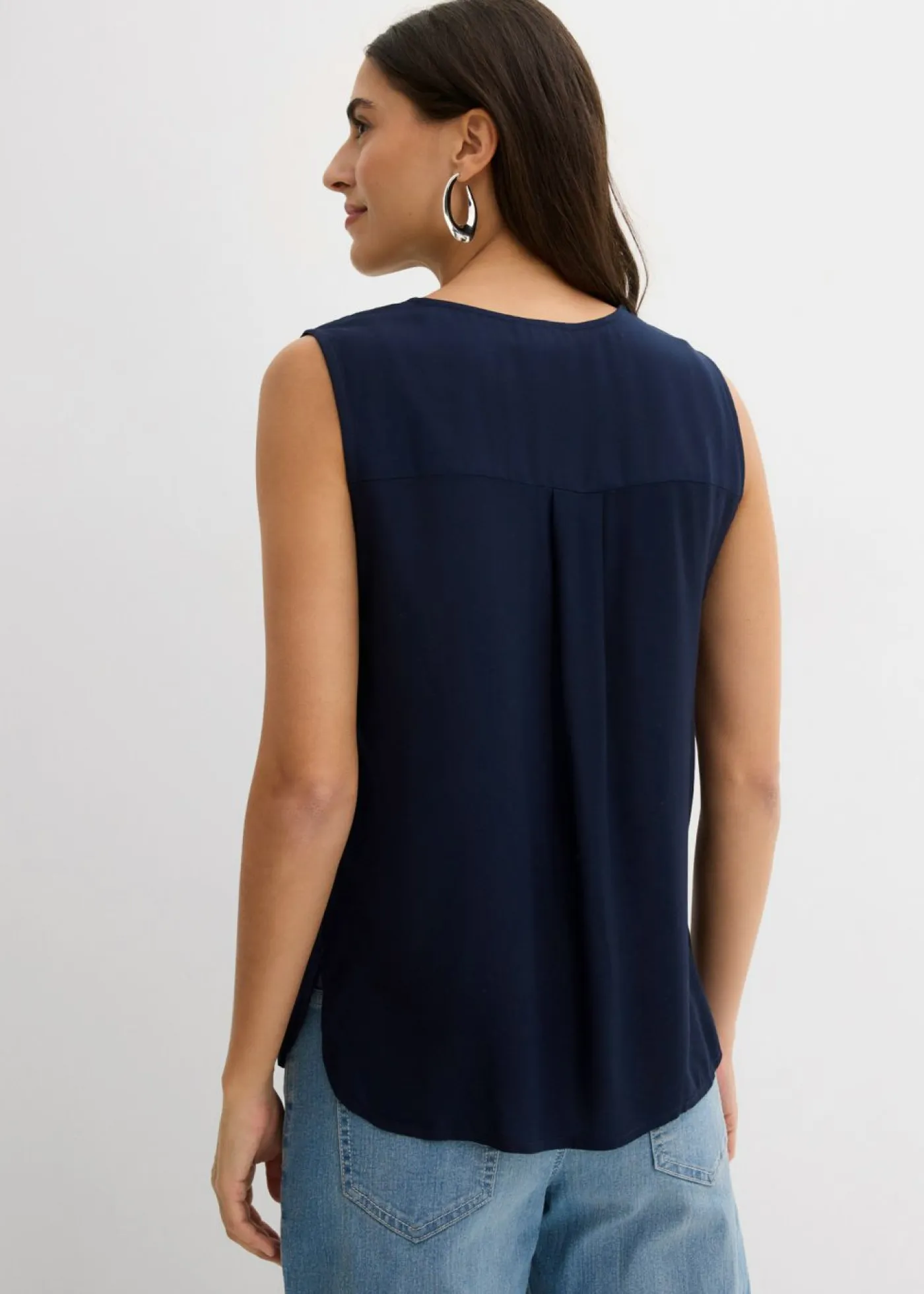 Hot Blusa sin mangas de viscosa suave Mujer Camisas Y Blusas|Camisetas