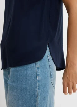 Hot Blusa sin mangas de viscosa suave Mujer Camisas Y Blusas|Camisetas