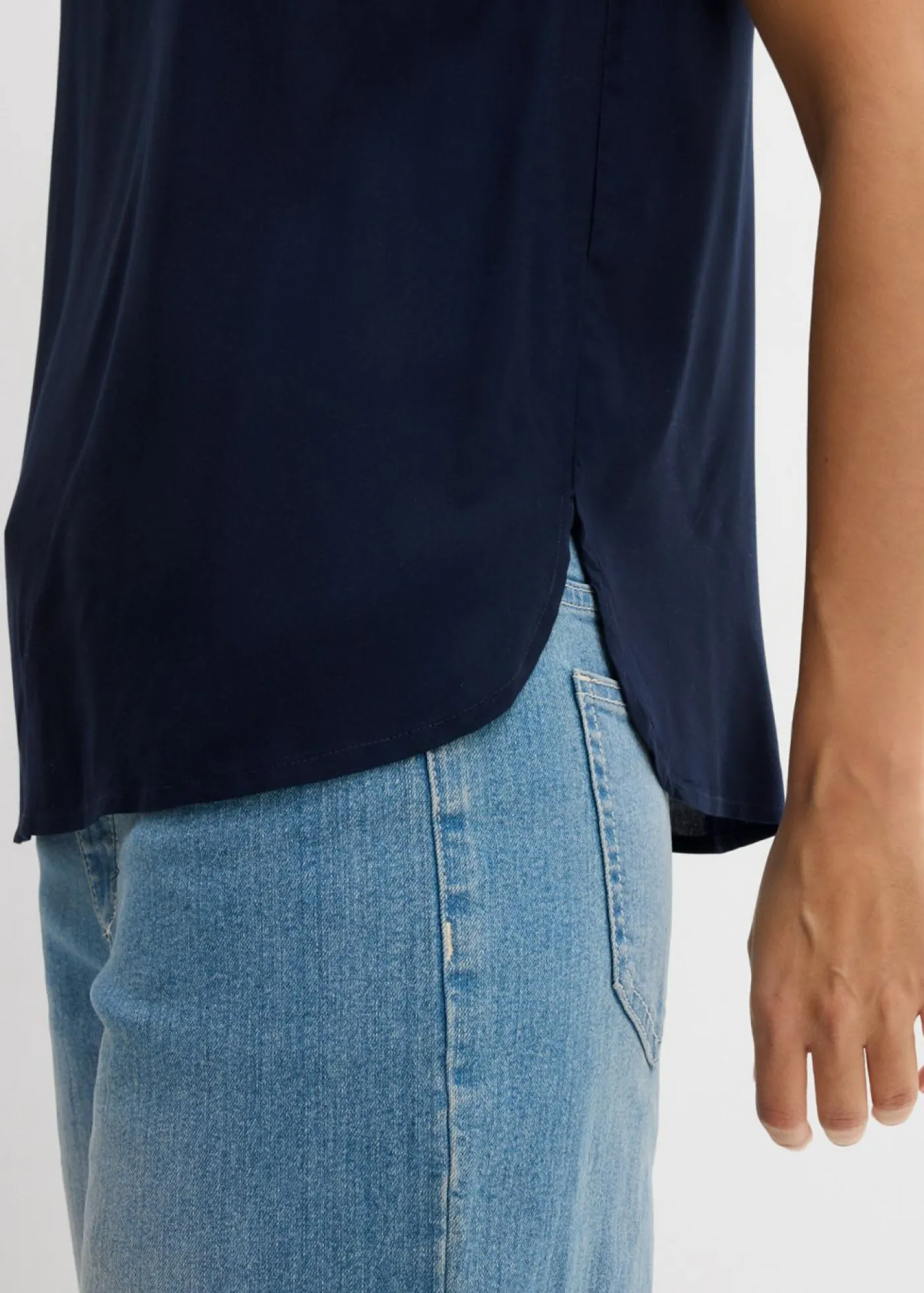 Hot Blusa sin mangas de viscosa suave Mujer Camisas Y Blusas|Camisetas