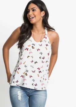 Best Blusa sin mangas de viscosa pura Mujer Camisas Y Blusas|Camisetas