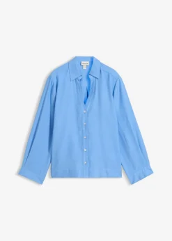 Hot Blusa tipo boxy de mezcla de viscosa Mujer Camisas Y Blusas|Novedades