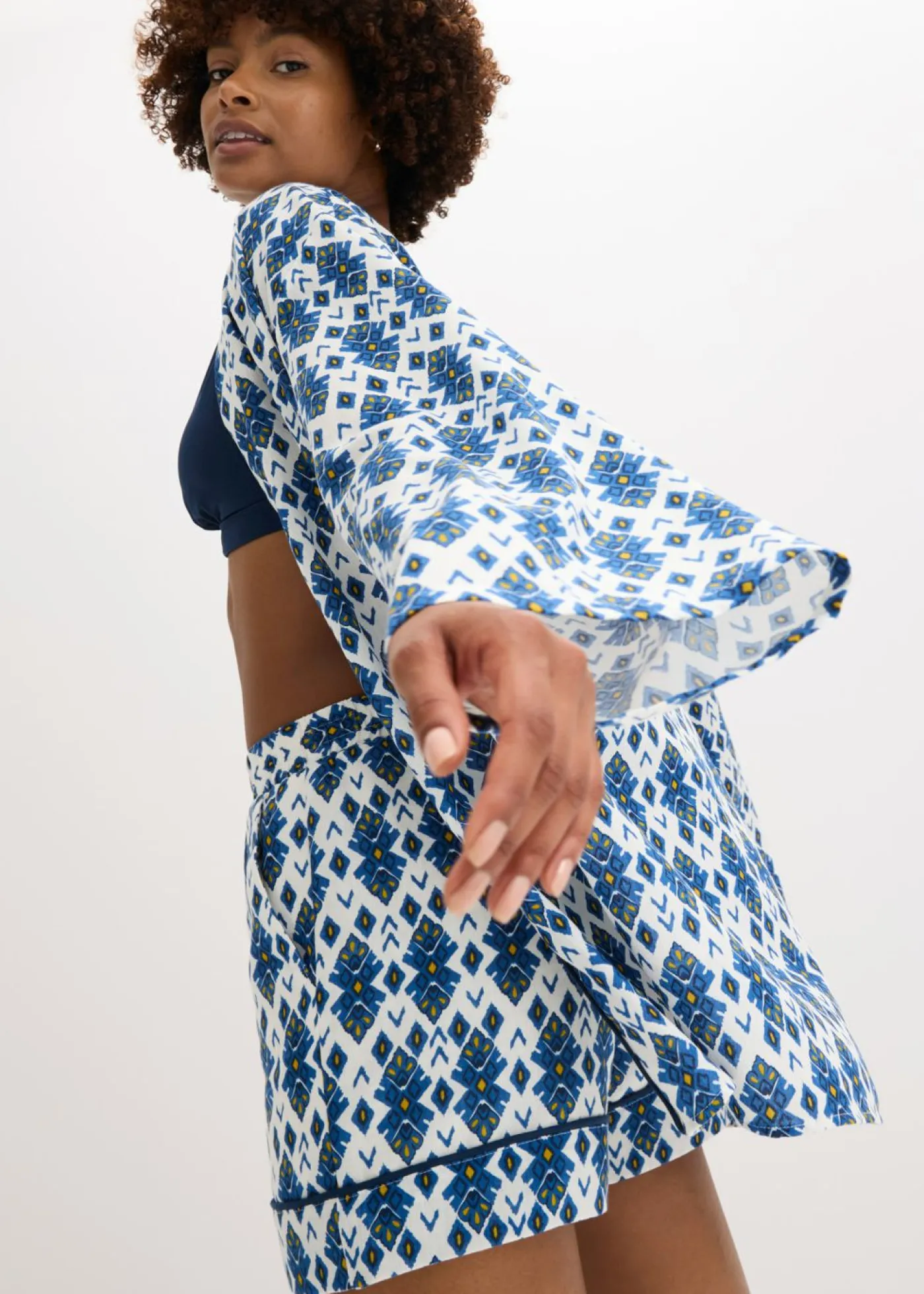 Hot Blusa tipo kimono Mujer Conjuntos De Ropa|Camisas Y Blusas