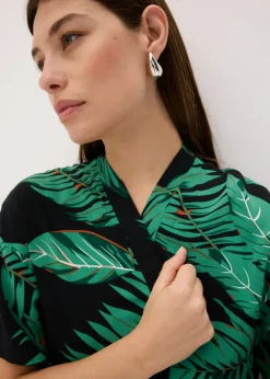 Blusa tipo kimono de viscosa fluida Mujer Conjuntos De Ropa|Camisas Y Blusas