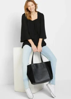 Blusa tipo túnica con escote cuadrado Mujer Camisas Y Blusas