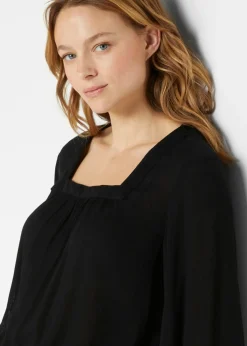 Blusa tipo túnica con escote cuadrado Mujer Camisas Y Blusas